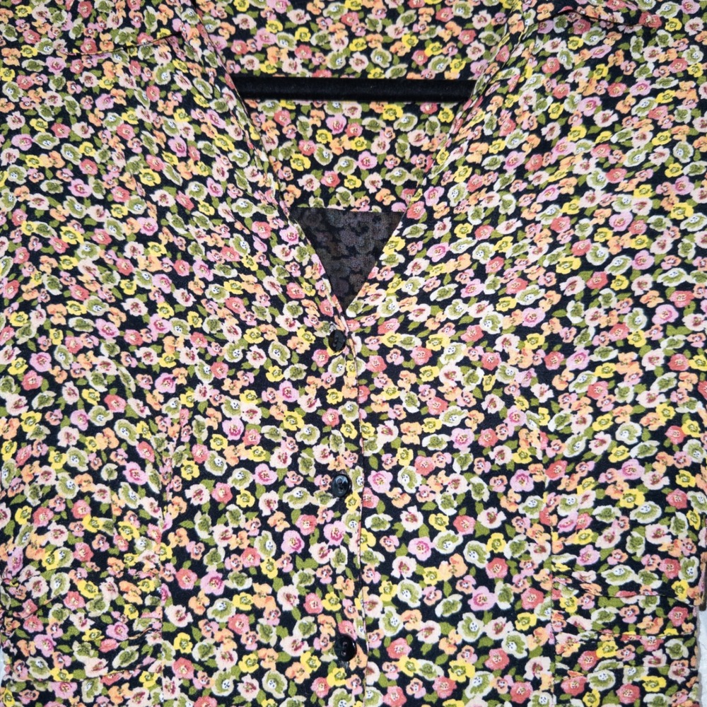 New Zara Liberty Floral Long Sleeve‎ Mini Dress Size XS - Picture 6 of 9